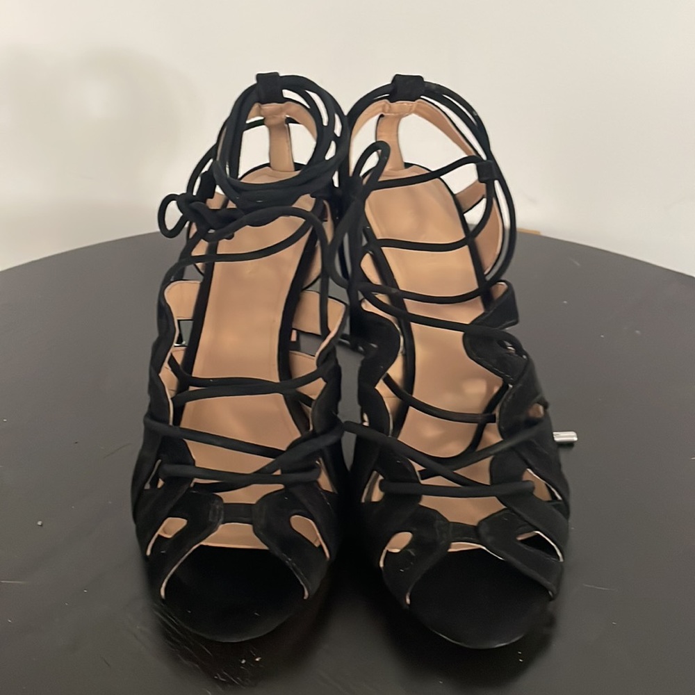 Black Banana Republic high stiletto strappy sandals